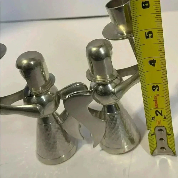 Vintage Silver Indonesian Angel Candle Holders. Set Of 2 - Picture 9 of 10